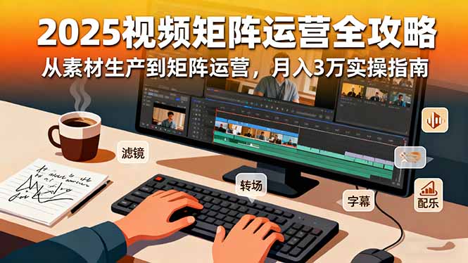 （16333期）2025短视频矩阵运营全攻略：从素材生产到矩阵运营，月入3万实操指南网赚项目-副业赚钱-互联网创业-资源整合网创云库