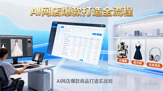 （16326期）AI网店爆款商品打造实战班：AI技术实现商品图智能处理，快速搭建AI网店网赚项目-副业赚钱-互联网创业-资源整合网创云库
