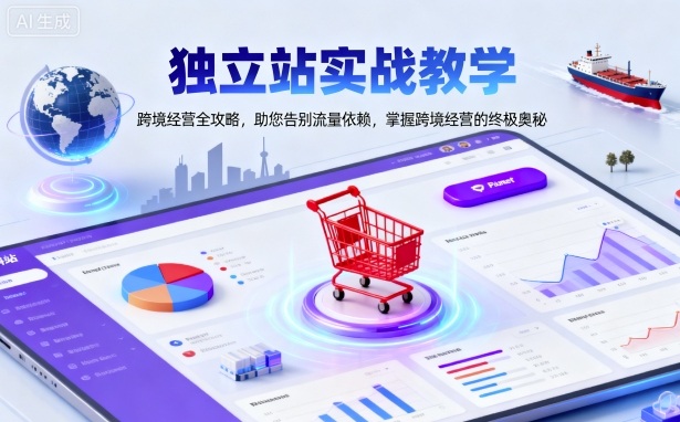 独立站实战教学，跨境经营全攻略，助您告别流量依赖，掌握跨境经营的终极奥网赚项目-副业赚钱-互联网创业-资源整合网创云库