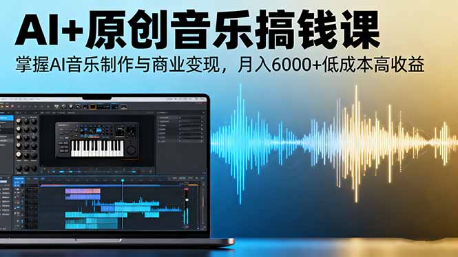 （16324期）AI+原创音乐搞钱课：掌握AI音乐制作与商业变现，月入6000+低成本高收益网赚项目-副业赚钱-互联网创业-资源整合网创云库