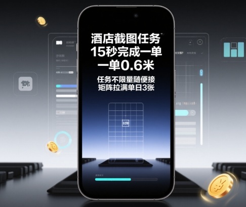酒店截图任务，15秒完成一单，一单0.6米，任务不限量随便接，矩阵拉满单日3张网赚项目-副业赚钱-互联网创业-资源整合网创云库