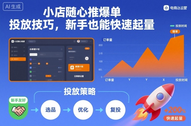 小店随心推爆单投放技巧，新手也能快速起量网赚项目-副业赚钱-互联网创业-资源整合网创云库