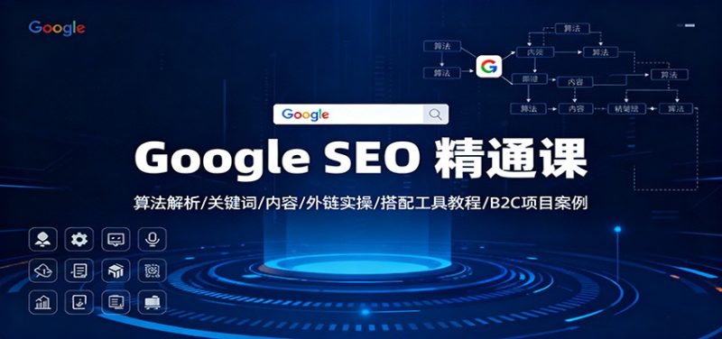 Google SEO 精通课：算法解析/关键词/内容/外链实操/搭配工具教程/B2C项目案例网赚项目-副业赚钱-互联网创业-资源整合网创云库