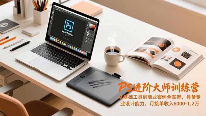 （16868期）PS进阶大师训练营，从基础工具到商业案例全掌握，具备专业设计能力，月接单收入6000-1.2万网赚项目-副业赚钱-互联网创业-资源整合网创云库