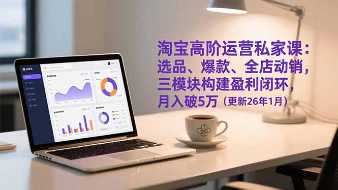 （17016期）淘宝高阶运营私家课：选品、爆款、全店动销，三模块构建盈利闭环，月入破5万（更新26年1月）网赚项目-副业赚钱-互联网创业-资源整合网创云库