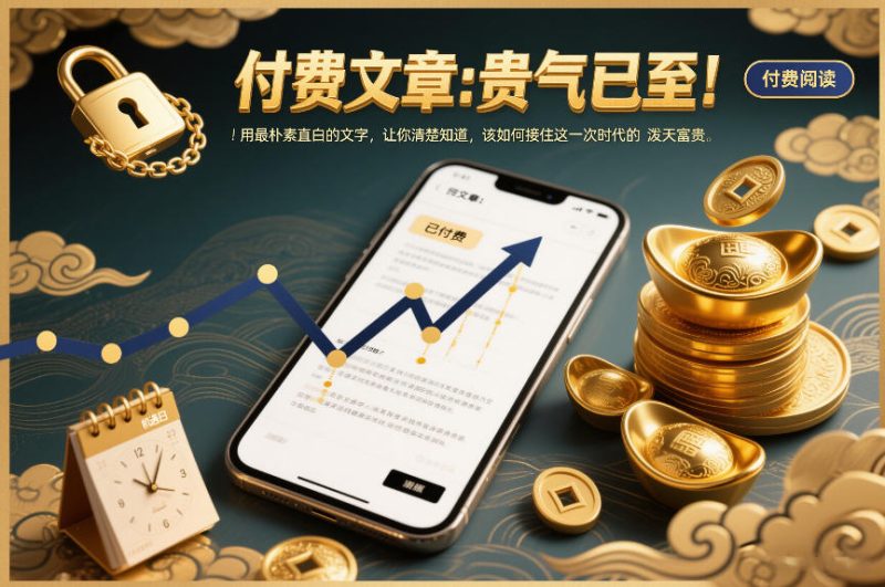 付费文章：贵气已至！用最朴素直白的文字，让你清楚知道，该如何接住这一次时代的泼天富贵网赚项目-副业赚钱-互联网创业-资源整合网创云库