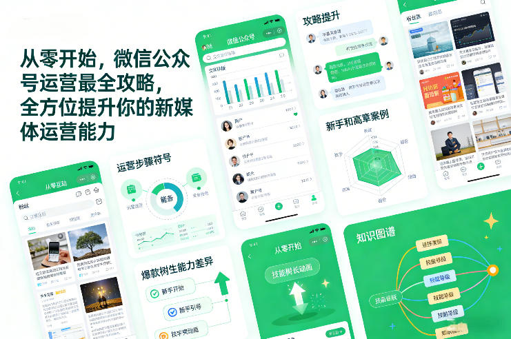 从零开始，微信公众号运营最全攻略，全方位提升你的新媒体运营能力网赚项目-副业赚钱-互联网创业-资源整合网创云库