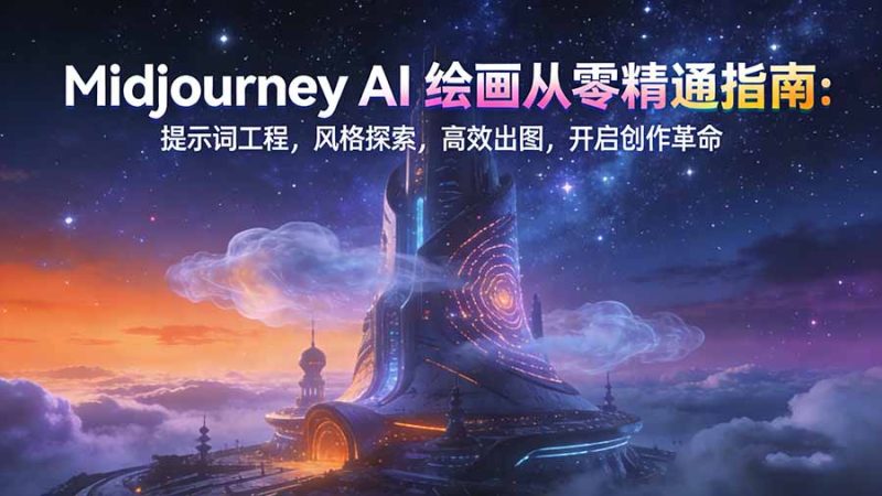 （17118期）Midjourney AI绘画从零精通指南：提示词工程，风格探索，高效出图，开启创作革命网赚项目-副业赚钱-互联网创业-资源整合网创云库