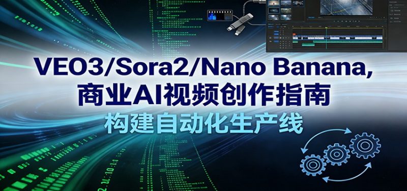 VEO3/Sora2/Nano Banana商业AI视频创作指南，构建自动化生产线网赚项目-副业赚钱-互联网创业-资源整合网创云库