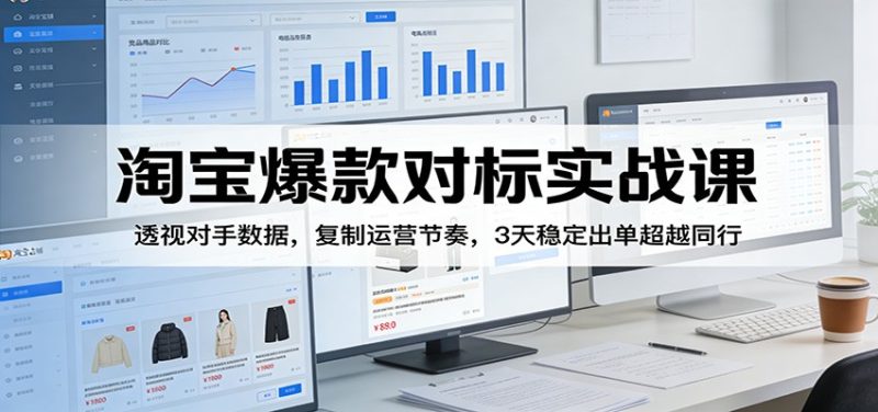淘宝爆款对标实战课：透视对手数据，复制运营节奏，3天稳定出单超越同行网赚项目-副业赚钱-互联网创业-资源整合网创云库