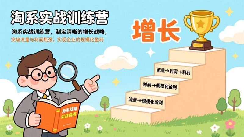 （17278期）淘系实战训练营，制定清晰的增长战略，突破流量与利润瓶颈，实现企业的规模化盈利网赚项目-副业赚钱-互联网创业-资源整合网创云库