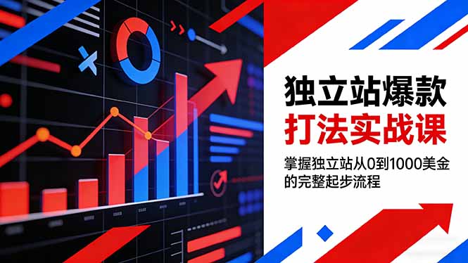 （17322期）独立站爆款打法实战课，掌握独立站从0到1000美金的完整起步流程网赚项目-副业赚钱-互联网创业-资源整合网创云库