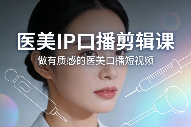 医美IP口播剪辑课，做有质感的医美口播短视频网赚项目-副业赚钱-互联网创业-资源整合网创云库