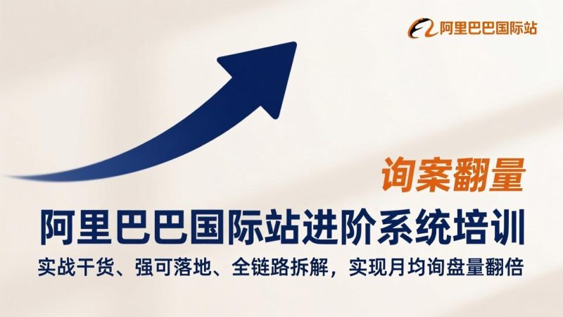 （17335期）阿里巴巴国际站进阶系统培训，实战干货、强可落地、全链路拆解，实现月均询盘量翻倍网赚项目-副业赚钱-互联网创业-资源整合网创云库