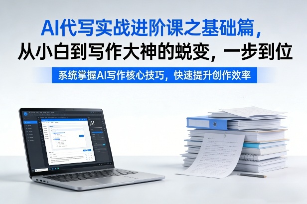 AI代写实战进阶课之基础篇，从小白到写作大神的蜕变，一步到位网赚项目-副业赚钱-互联网创业-资源整合网创云库