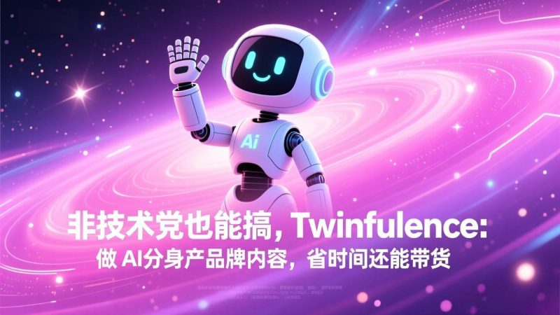 （17381期）非技术党也能搞!Twinfluence:做 AI 分身产品牌内容,省时间还能带货网赚项目-副业赚钱-互联网创业-资源整合网创云库
