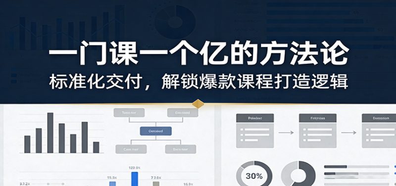 一门课一个亿的方法论：标准化交付，解锁爆款课程打造逻辑网赚项目-副业赚钱-互联网创业-资源整合网创云库