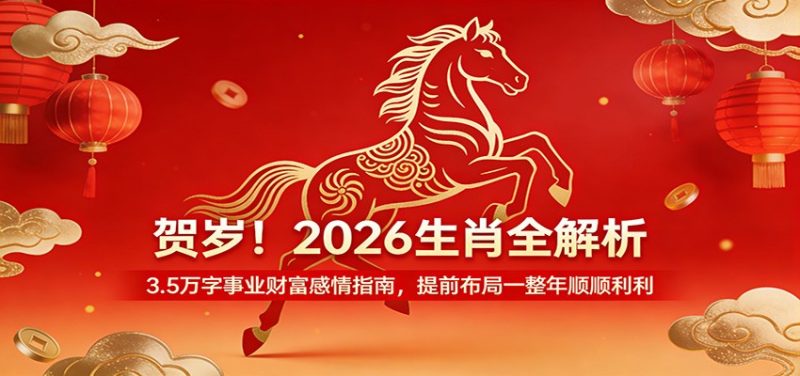贺岁！2026生肖全解析，3.5万字事业财富感情指南，提前布局一整年顺顺利利网赚项目-副业赚钱-互联网创业-资源整合网创云库