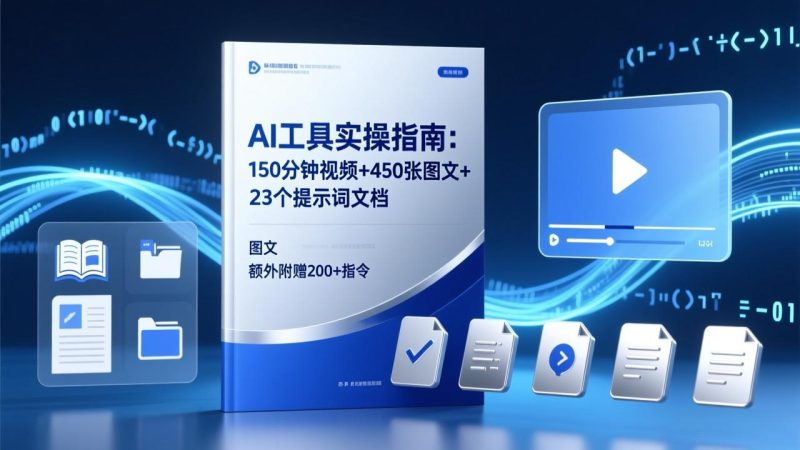 （17504期）AI工具实操指南：150分钟视频+450张图文+23个提示词文档，额外附赠200+指令网赚项目-副业赚钱-互联网创业-资源整合网创云库