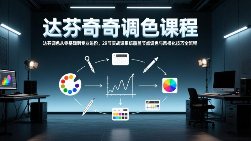 （17484期）达芬奇调色从零基础到专业进阶，29节实战课系统覆盖节点调色与风格化技巧全流程网赚项目-副业赚钱-互联网创业-资源整合网创云库