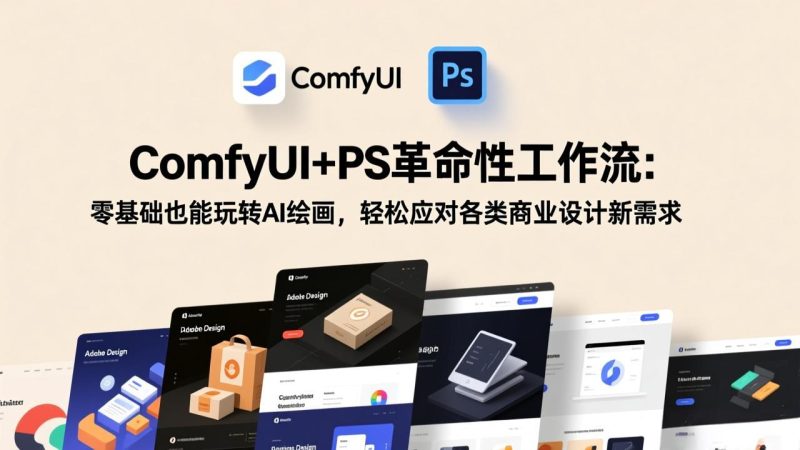 (17512期)ComfyUI+PS革命性工作流:零基础也能玩转AI绘画,轻松应对各类商业设计新需求网赚项目-副业赚钱-互联网创业-资源整合网创云库