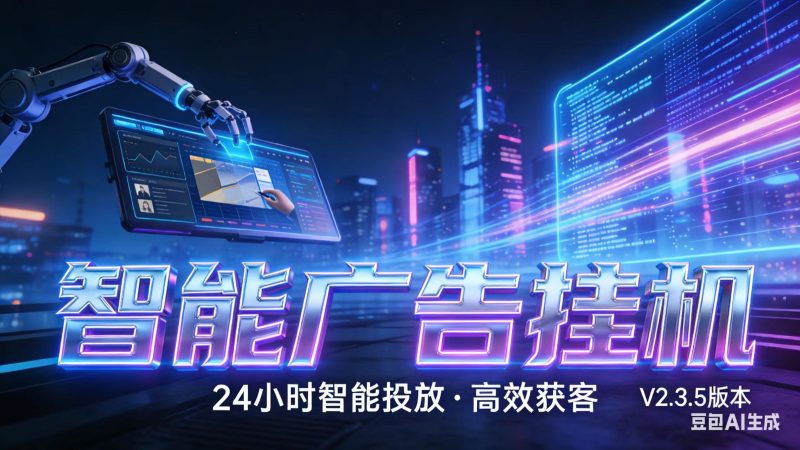 AI 广告云挂机 · 全域流量变现平台网赚项目-副业赚钱-互联网创业-资源整合网创云库